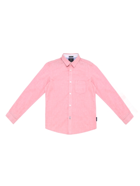 

Indian Terrain Boys Pink Regular Fit Solid Casual Shirt