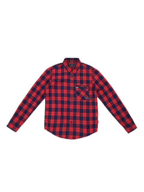 

Indian Terrain Boys Red & Blue Regular Fit Checked Casual Shirt