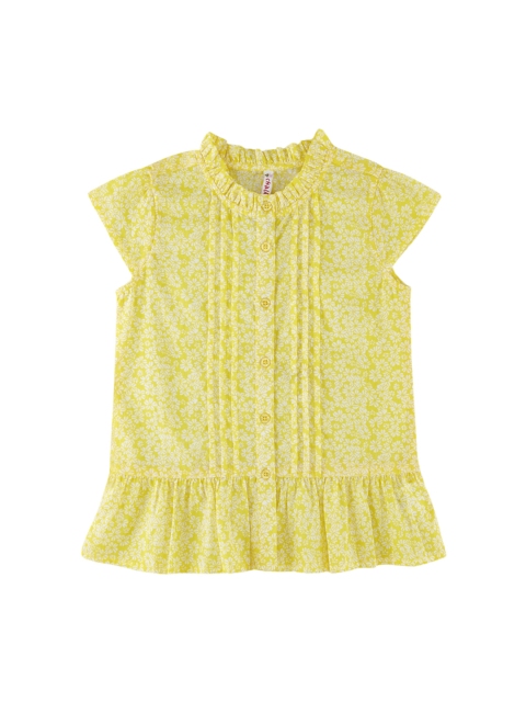 

CHALK by Pantaloons Girls Yellow Printed Shirt Style Top