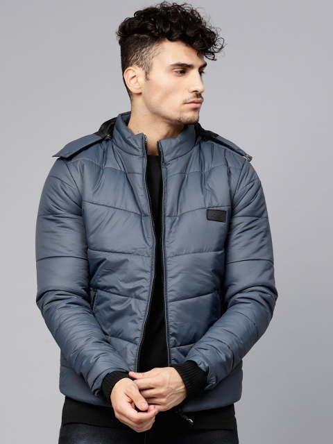 

HRX by Hrithik Roshan Men Navy Blue Solid Padded Jacket