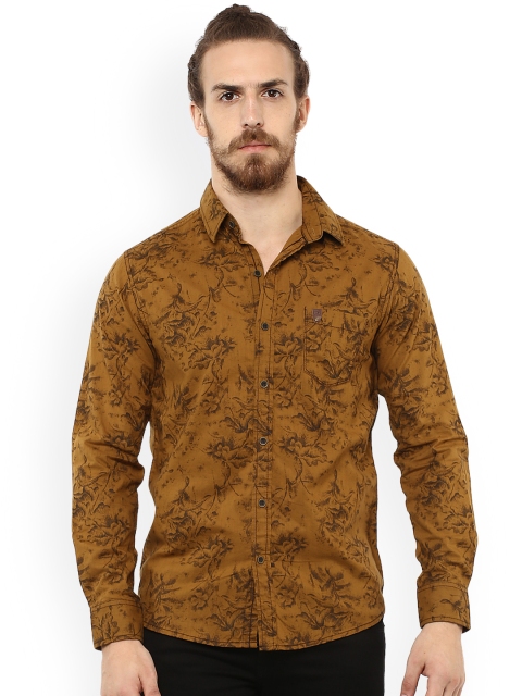 

Mufti Men Brown Slim Fit Printed Casual Shirt
