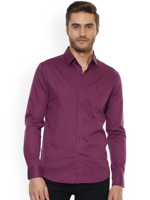 

Mufti Men Purple Slim Fit Solid Casual Shirt