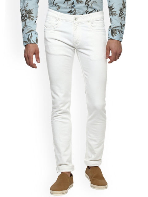 

Mufti Men White Slim Fit Mid-Rise Clean Look Stretchable Jeans