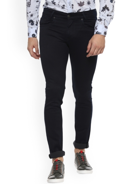 

Mufti Men Navy Blue Straight Fit Mid-Rise Clean Look Stretchable Jeans