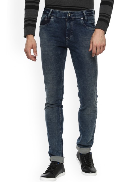 

Mufti Men Blue Straight Fit Mid-Rise Clean Look Stretchable Jeans