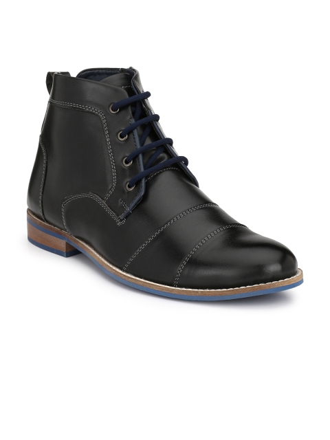 

Eego Italy Men Black Mid-Top Formal Boots