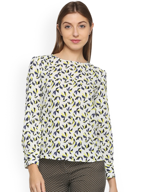 

Van Heusen Woman Women Off-White Printed Top