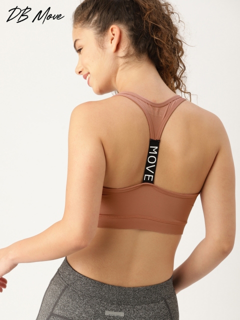 

DressBerry Move Pink Solid Non-Wired Heavily Padded Sports Bra