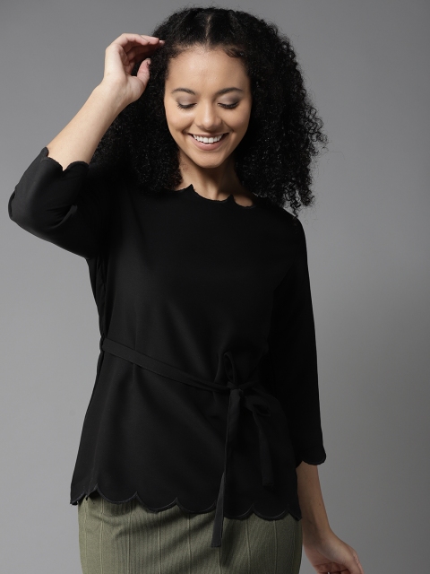 

HERE&NOW Women Black Solid Top