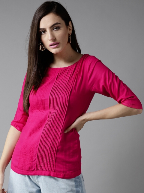 

HERE&NOW Women Pink Solid Top