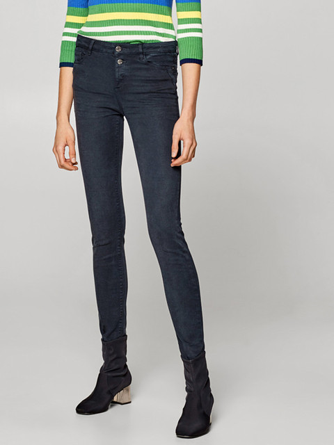 

ESPRIT Women Navy Blue Skinny Fit Mid-Rise Clean Look Jeans