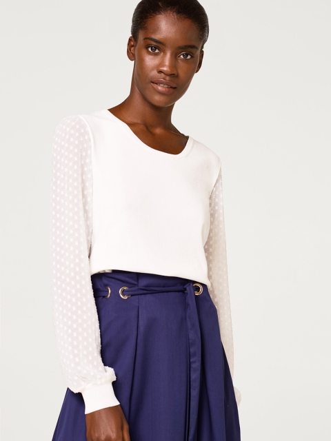 

ESPRIT Women White Solid Sweater