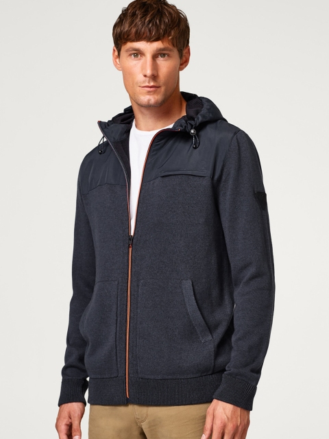 

ESPRIT Men Navy Blue Solid Cardigan