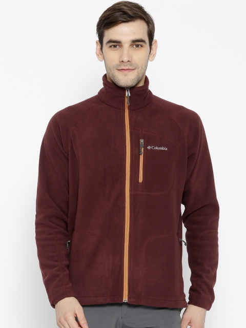 

Columbia Men Burgundy Fast Trek II Full Zip Fleece Sporty Jacket