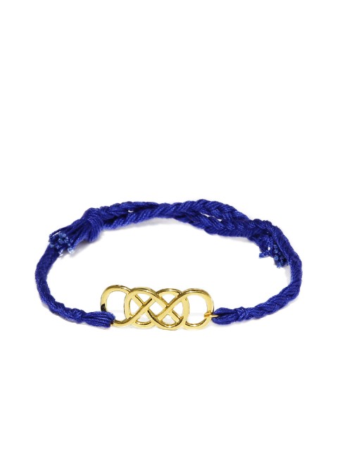 

Pipa Bella Men Gold-Plated & Blue Double Infinity' Rakhi