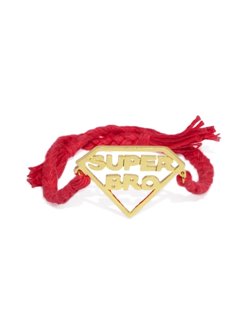 

Pipa Bella Men Gold-Plated & Pink 'Super Bro' Rakhi