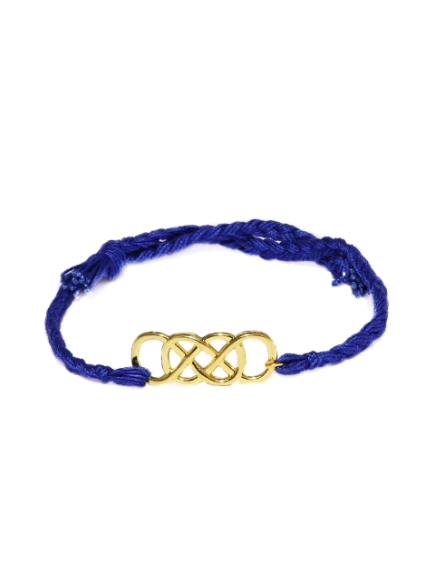 

Pipa Bella Blue & Gold-Toned Double Infinity Rakhi Gift Set