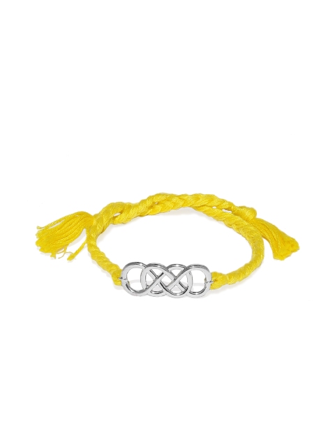 

Pipa Bella Silver-Toned & Silver-Plated Metal Rakhi