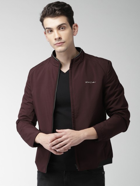 

Fort Collins Men Purple Solid Lightweight Bomber Jacket