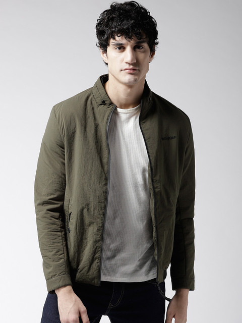 

Fort Collins Men Olive Green Solid Tailored Jacket