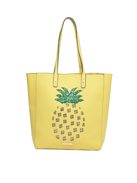 

Dune London Yellow Embellished Tote Bag