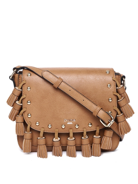 

Dune London Brown Solid Sling Bag with Tasselled Detail