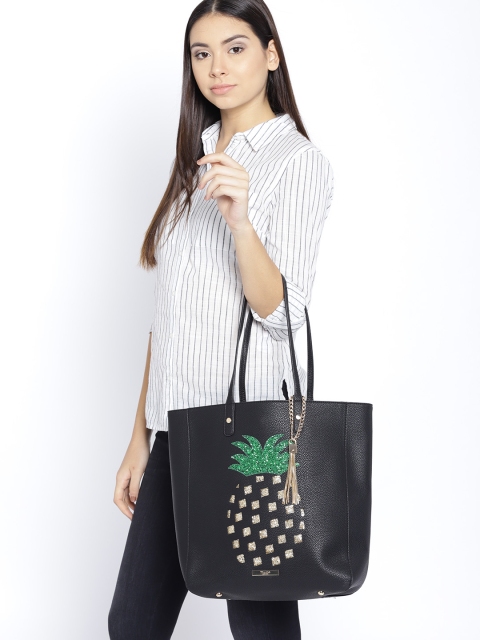 

Dune London Black & Gold-Toned Embellished Shoulder Bag