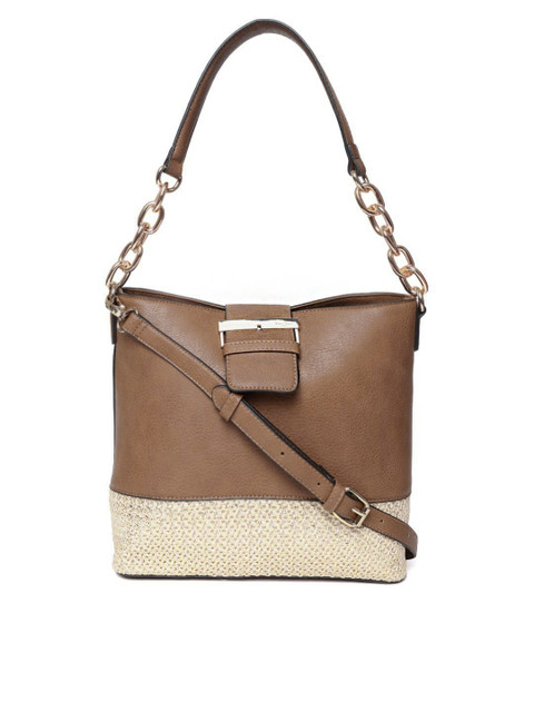 

Dune London Brown & Beige Solid Shoulder Bag