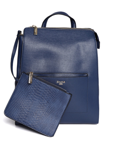 

Dune London Women Navy Blue Solid Backpack