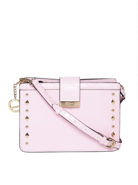 

Dune London Pink Croc Texture Sling Bag