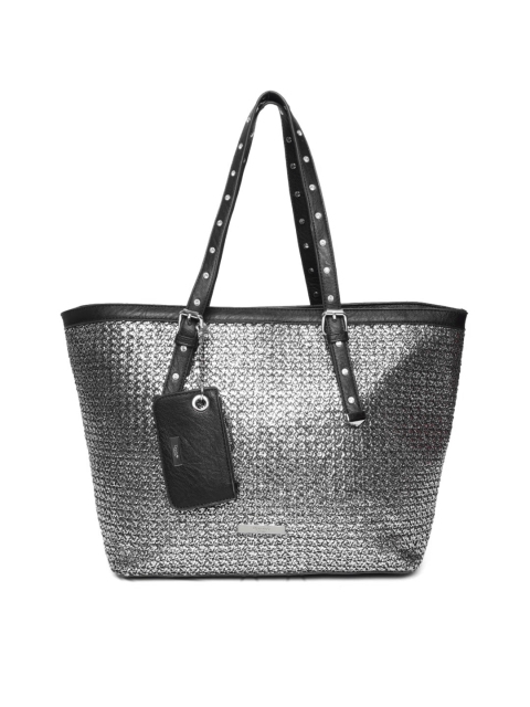 

Dune London Silver-Toned Woven Design Shoulder Bag
