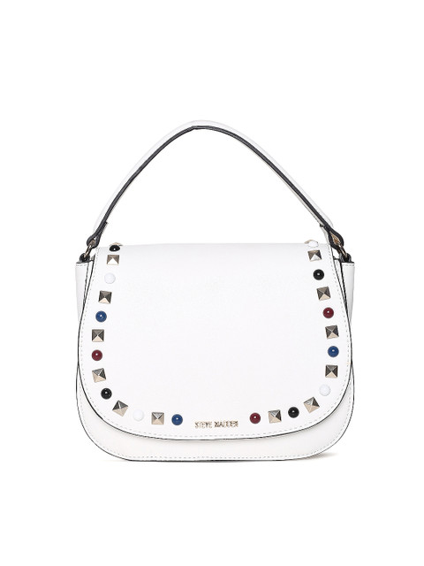 

Steve Madden White Embellished Satchel