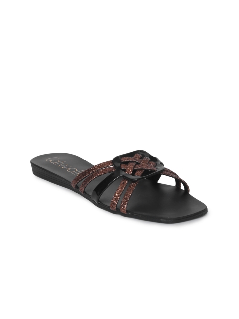 

Catwalk Women Bronze-Toned Solid Synthetic Open Toe Flats