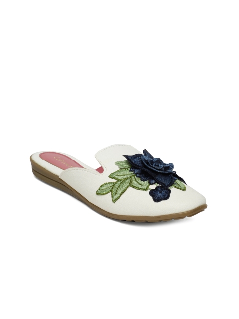 

Catwalk Women White Woven Design Mules