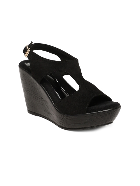 

Catwalk Women Black Solid Open Toe Wedges