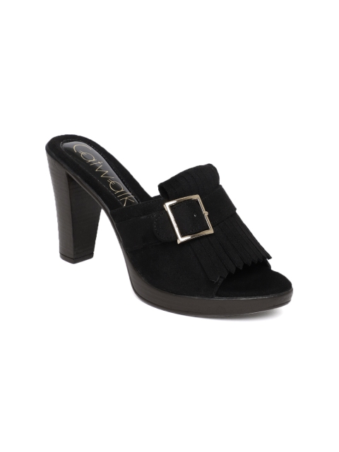 

Catwalk Women Black Solid Open-Toe Platforms