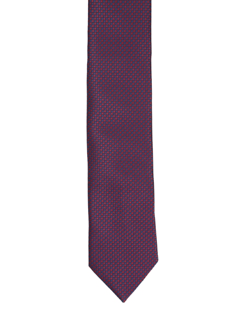 

Van Heusen Burgundy & Blue Woven Design Skinny Tie