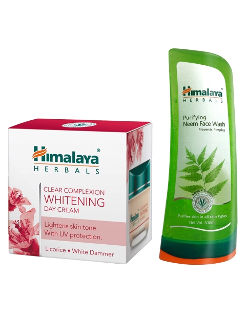 

Himalaya Unisex Set of Purifying Neem Face Wash & Clear Complexion Whitening Day Cream, Green
