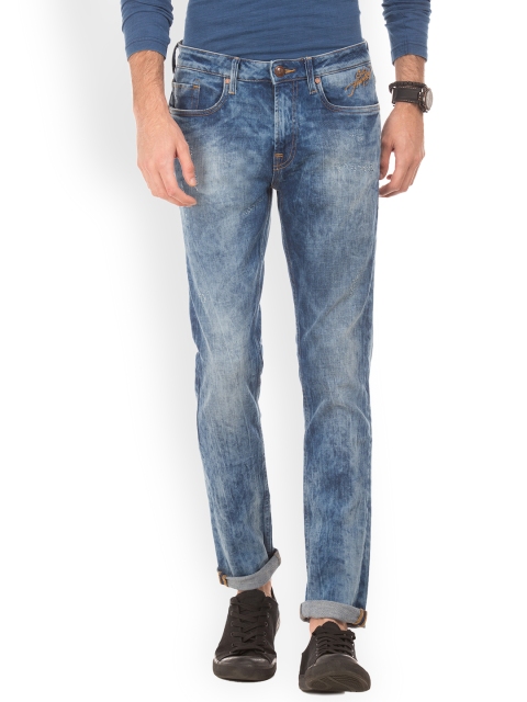 

Ed Hardy Men Blue Super Skinny Fit Mid-Rise Clean Look Jeans