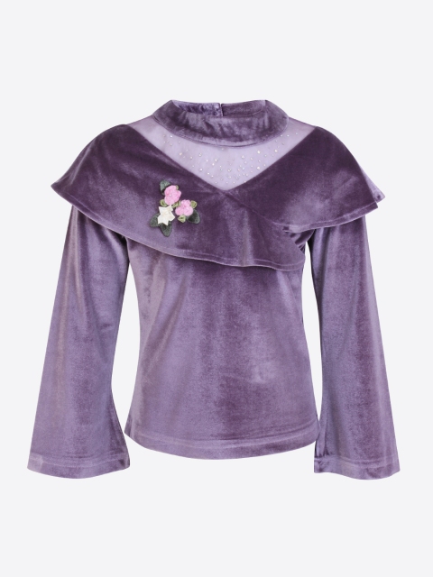 

CUTECUMBER Girls Purple Solid Top