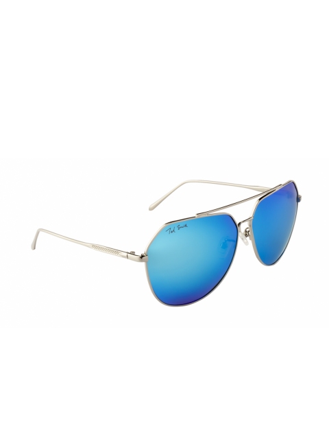 

Ted Smith Unisex Aviator Sunglasses TS-P0951_BLU, Blue