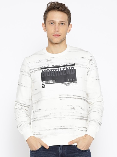 

Monte Carlo Men Off-White Printed Sweatshirt