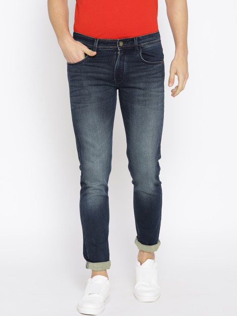

Monte Carlo Men Navy Blue Regular Fit Mid-Rise Clean Look Stretchable Jeans