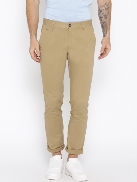 

Monte Carlo Men Khaki Solid Smart Regular Fit Trousers