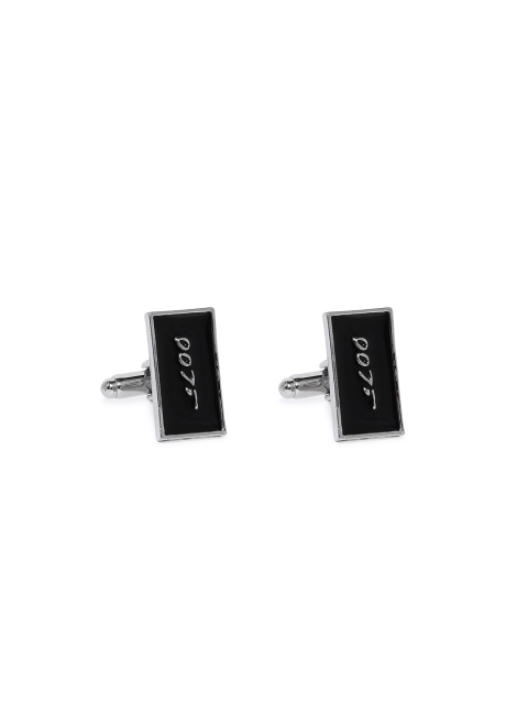 

Peora Black Rectangle Cufflinks