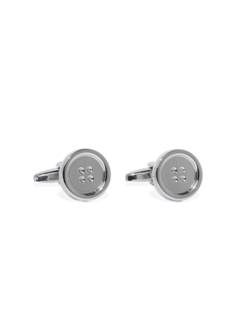 

Peora Silver-Toned Round Cufflinks