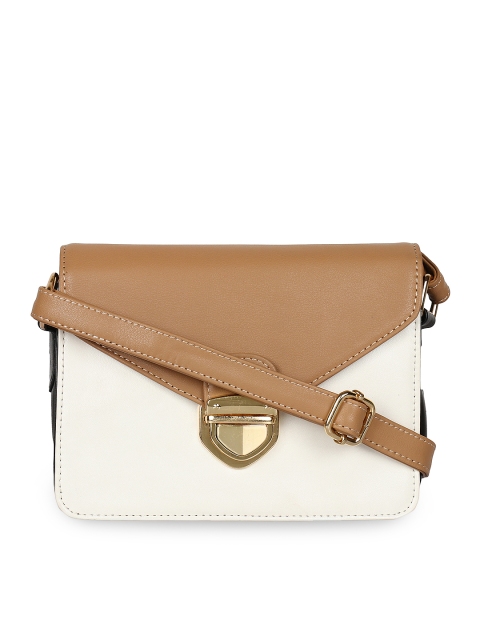 

Berrypeckers Brown & White Colourblocked Sling Bag