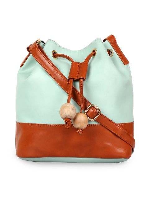 

Berrypeckers Blue & Tan Colourblocked Shoulder Bag
