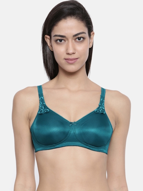 

Bitz Teal-Coloured Solid Non-Wired Non Padded Minimizer Bra EFM001