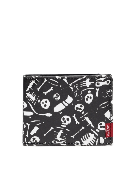 

Levis Men Black Skeleton Printed Two Fold Wallet